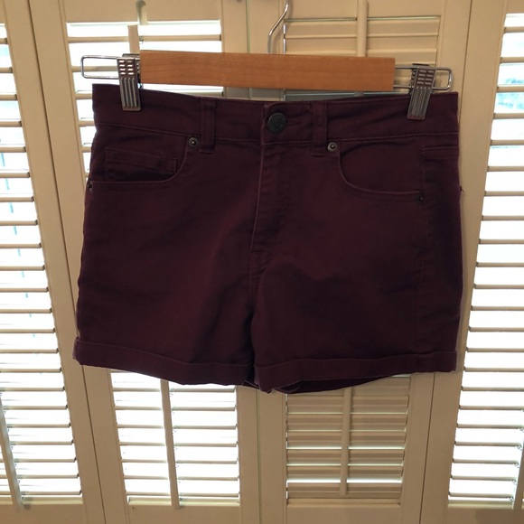light blue, magenta, and olive colored jean shorts - Picture 2 of 3